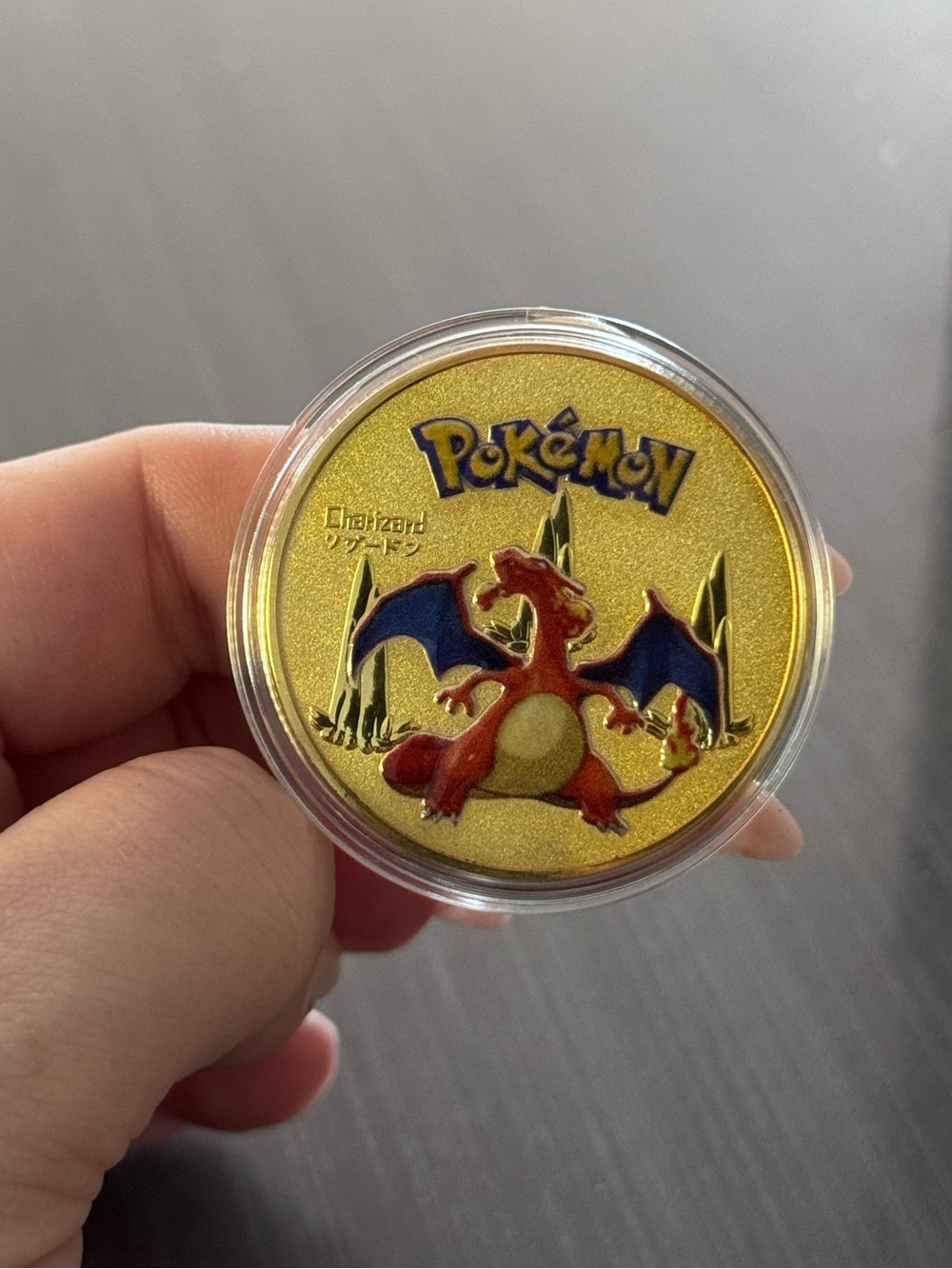 Charizard Collectible Pokemon Coin - Gold and Red